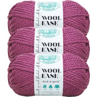 Lion Brand Yarn Wool-ease tyk og hurtig garn blød og voluminøs garn til strikning af hækling og håndværk 3 pakke Fig