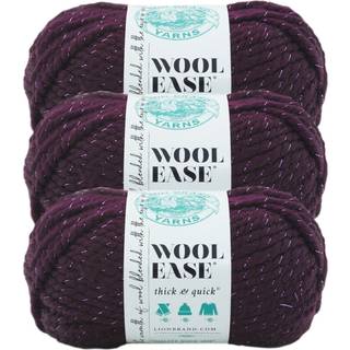 Lion Brand Yarn Wool-ease tyk og hurtig garn blød og voluminøs garn til strikning af hækling og håndværk 3 pakke galakse