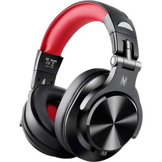 OneOdio A71 Wired Headphones (Black and Red)