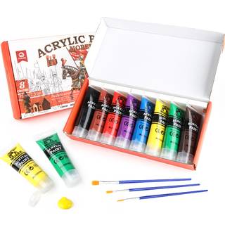 Mobee Akrylmalingsæt 75 ml. Klassiske Farver - 8-Pak