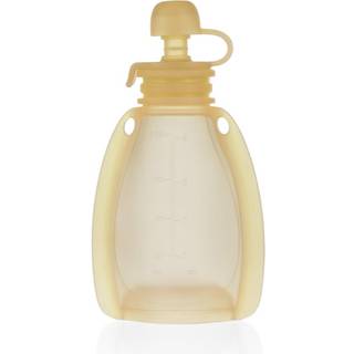 Zopa Silicone Refillable Baby Food Pouch madpose 0 m+ Transparent Yellow 120 ml - 120 ml
