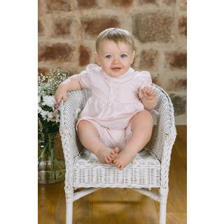 Emile Et Rose Emile Et Rose Top & Shorts Set With Rosebud Emb Collar, Sleeve & Leg End