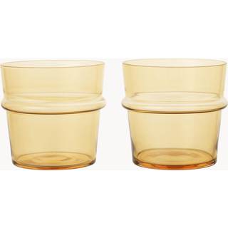 Ferm Living Boya drikkeglas lavt 30 cl 2-pak Yellow
