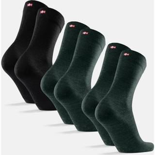 MERINO WOOL DRESS SOCKS - Black | Dark Green / 39-42 / 3-Pack