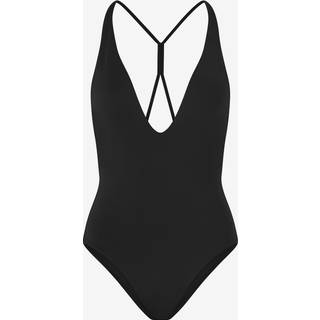 Plunge Swimsuit - CK Split Elastic - Black - XL