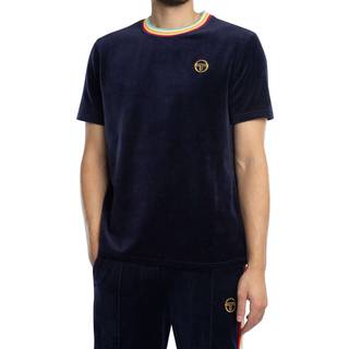 Sergio Tacchini Slice Velour T Shirt Navy