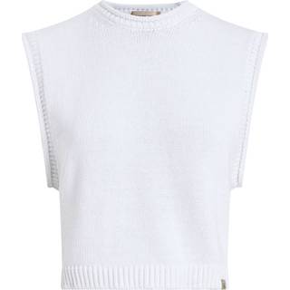 Relaxed Cotton Linen Knit Top - White - XL