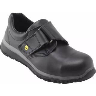 EURO-DAN Dynamic Sikkerhedssko Sort Microfiber m/velcro EN ISO 20345:2011 S2 SRA ESD Str. 45