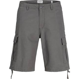 JACK & JONES JACK & JONES Grey Regular Fit Cargo 100% Cotton Shorts