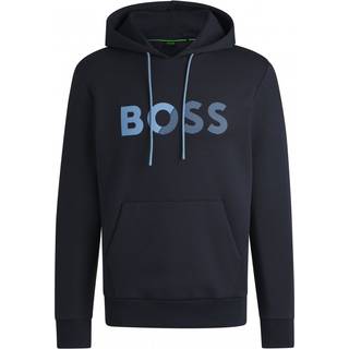 BOSStil mænd. 50535116 Hættetrøje Soody Tape Logo navy (L), Casual, Bomuld, Blå