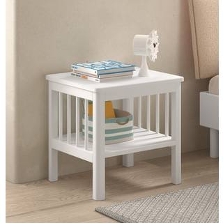 Sengebord i bøg – Forrest, hvid