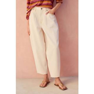 Next Ecru Crop Barrel Leg Jeans