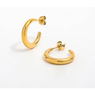 Muun Studios Sleek Hoops Ørering 18K Guldbelagt OE401 - Guld - Onesize