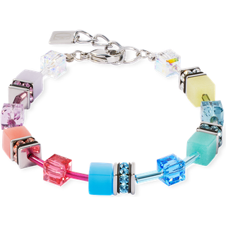 Coeur De Lion Silver Iconic Magic Multi Cubes Bracelet - Silver - Multi-colour - 18.5cm