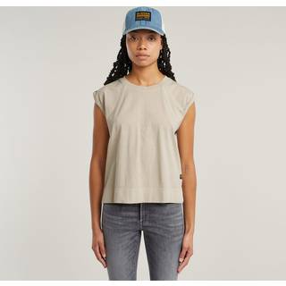 Back Zip Overdyed Top - Beige - Women