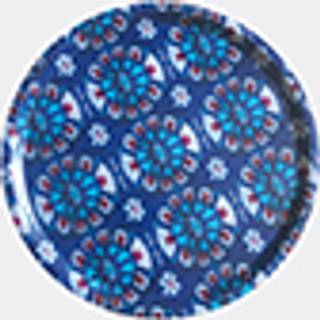 Les-Ottomans Serving And Trays - 'Ikat' wooden tray, blue in MULTICOLOUR Wood