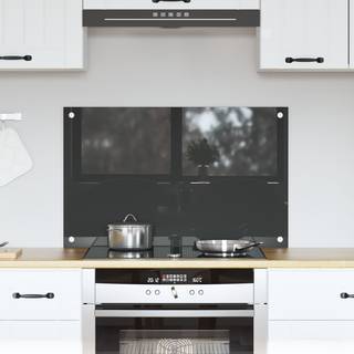 Køkken bagvæg Mørkegrå 80 x 50 x 0,6 cm hærdet glas