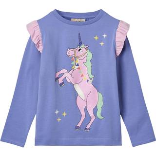 Småfolk Unicorn Langærmet T-shirt Purple Delight 2-3 Y  Lilla  2-3 år  kvinde