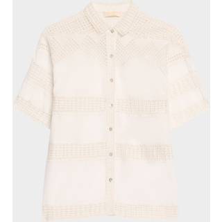 Ulla Johnson Amal paneled cotton crochet shirt - white - XL