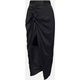 Vivienne Westwood Gathered satin midi skirt - black - XS
