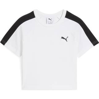 Women&#39;s Puma T7 Baby Tee Youth, White, Size 13-14Y, Shop - White - 13-14Y