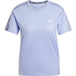 adidas Own The Run T-shirt S, Dame, Blå - Letvægts Løbetrøje med 3-Stripes