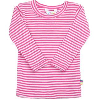 Joha Bluse Pink Striber Merinould/silke