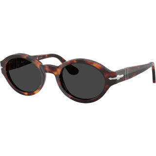 Persol Kvinde PO3378S LORIS 24/48 Solbriller Acetat Skildpadde Grå Rund Polariseret