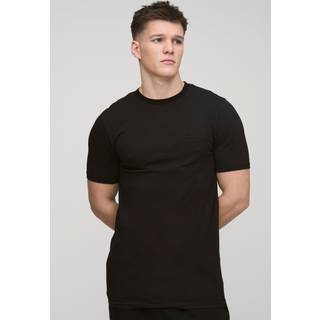 Mens Black Tall Muscle Fit Homme T-shirt