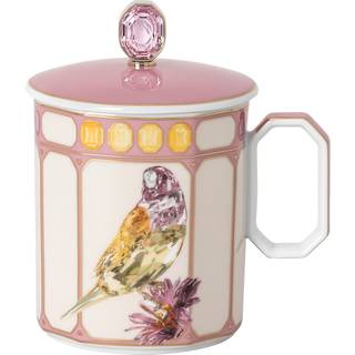 Idyllia Tasse, Porzellan, Kristallines Printmotiv, Gouldamadine, Rosa