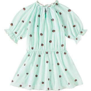 Stella McCartney Kids Embroidered cotton dress - green - Y 10
