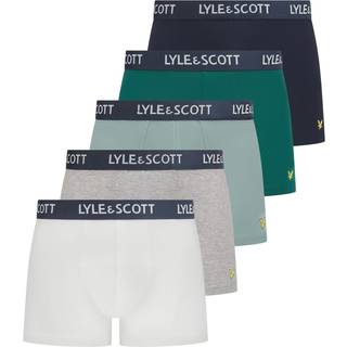 Lyle And Scott Vintage Herre Miller Fem Pak Underbukser Bayberry / Bright White / Peacoat / Tourmaline / Light Grey Marl