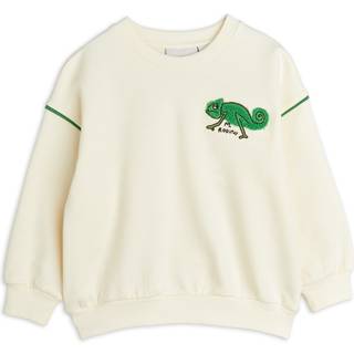 Mini Rodini GOTS Lizard Chenille Sweatshirt Offwhite 128/134 cm  Creme  128/134 cm  Unisex