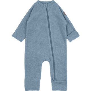 Mikk-line Drenge Fleecedragt - Faded Denim Melange - 68