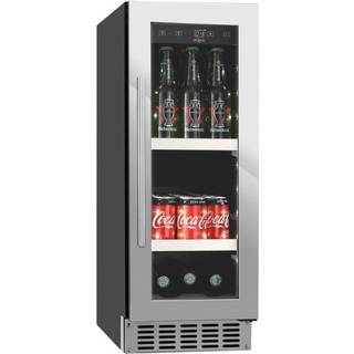 Ølkøleskab indbygget rustfri, digital display - mQuvée BeerServer 30 Stainless, indbygget under bord, kompressorkøling