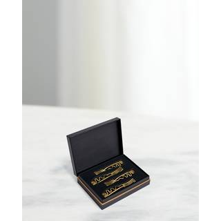 L'Objet Barware - 'Spirale' cocktail fork, set of four, gold in Gold stainlesssteel