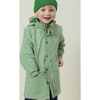 October Regnjakke, Green Stripes, 116-122 cm