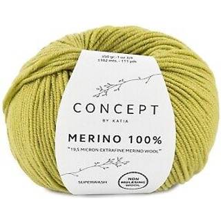 Katia Merino 100% 029 Pistacie Indhold: 100% superwash merinould Vægt/længde: 50 gram = ca. 102 meter Anbefalede pinde: 4-4.5 mm Strikkefasthed: 10 cm x 10 cm = 23 m x 30 p Vask: Maskinvask ved 30ºC / Kan tørretumbles.