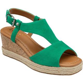 Lotus Lotus Green Wedge Espadrille Sandals