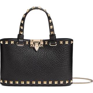 Valentino Garavani Rockstud leather tote bag - black - One Size