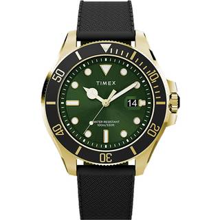TIMEX Harborside Coast i guldfarvet med sort gummirem