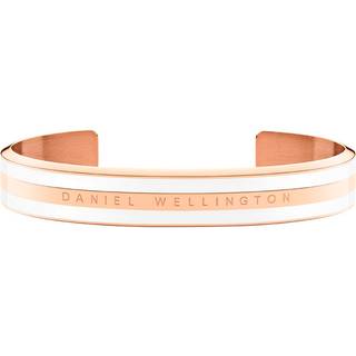Daniel Wellington Classic armbånd satin hvid / rosaguldfarvet, Medium