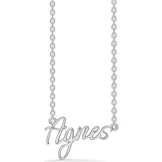 Navnehalskæde i sølv - Agnes