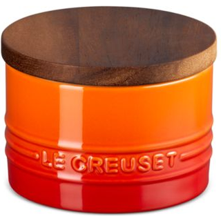 Le Creuset Signature saltk?lder og opbevaringsbeholder med tr?l?g 7 oz. Flamme