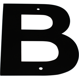 Jasa Company husbogstav B, med skruehuller, 10 cm, sort