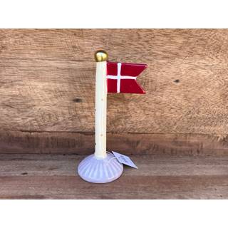 Speedtsberg - Flag Plain - Lilla m. hvid prik og lysegrøn fod - 8x5x14 cm