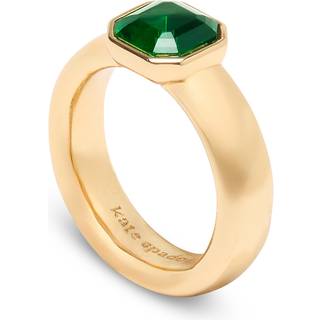 kate spade new york kate spade new york Gold Tone Keep Sparkling Asscher Green Ring