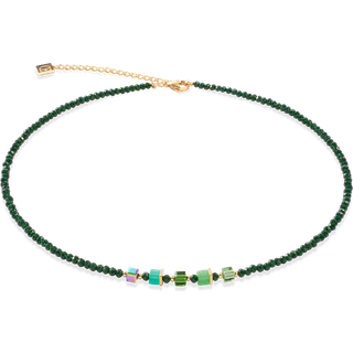 Coeur De Lion Gold Joyful Colour Green Bead Necklace - Gold - 42cm