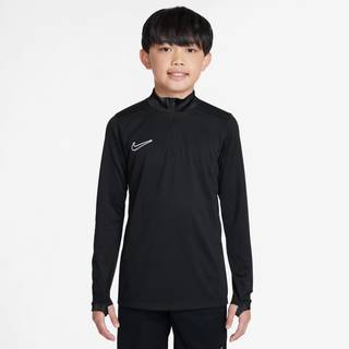 Nike Academy Dri-FIT-fodboldtræningstrøje med lange ærmer og 1/4 lynlås til større børn - sort - XL