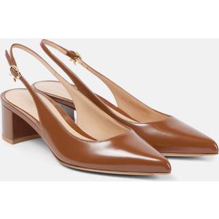 Gianvito Rossi 45 leather slingback pumps - brown - EU 35.5